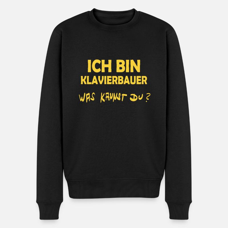 Beruf Klavierbauer - Männer Premium Bio Pullover - Schwarz