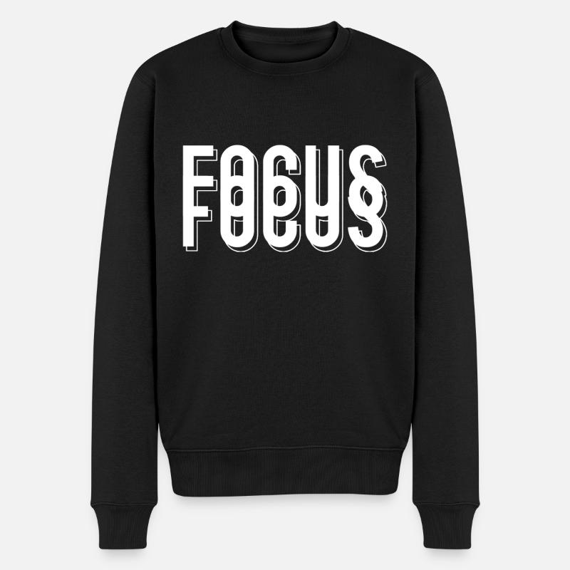 Fokus - Fokus - Männer Premium Bio Pullover - Schwarz