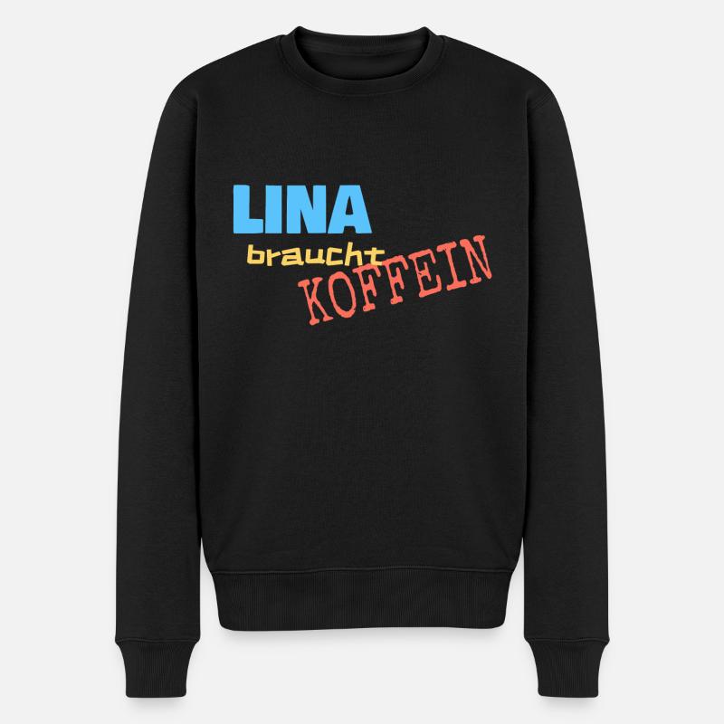 Lina - Männer Premium Bio Pullover - Schwarz