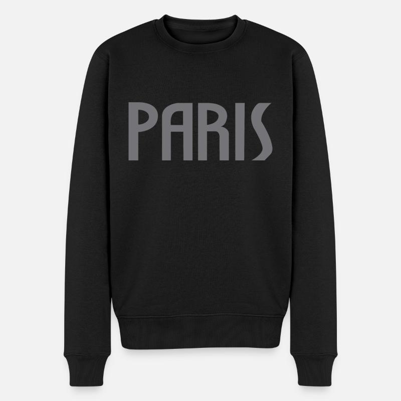 Paris - Männer Premium Bio Pullover - Schwarz