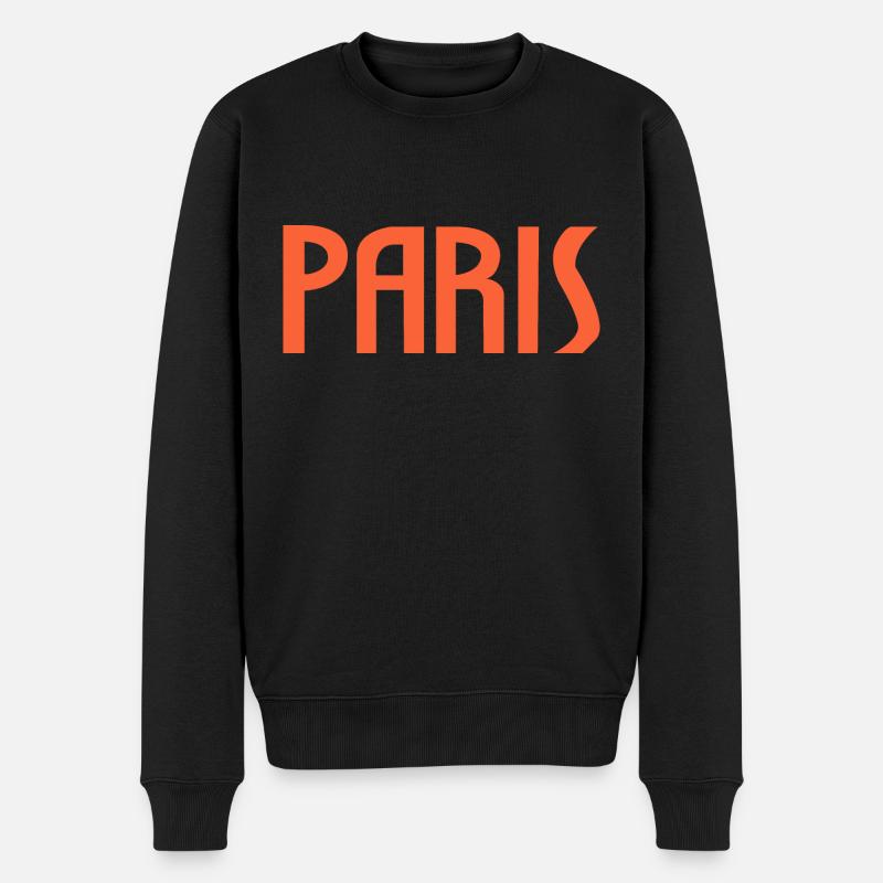 Paris - Männer Premium Bio Pullover - Schwarz
