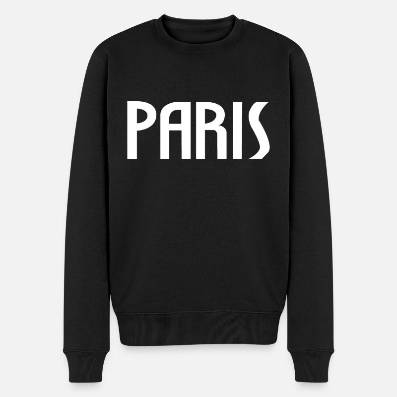 Paris - Männer Premium Bio Pullover - Schwarz