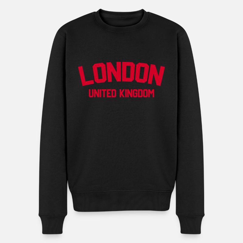Londres Royaume-Uni - Pull Premium bio Homme - noir