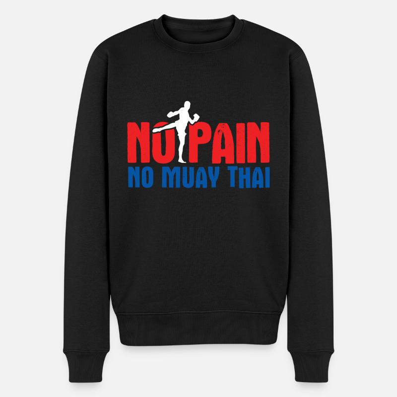 Thaiboxen Muay Thai - Männer Premium Bio Pullover - Schwarz