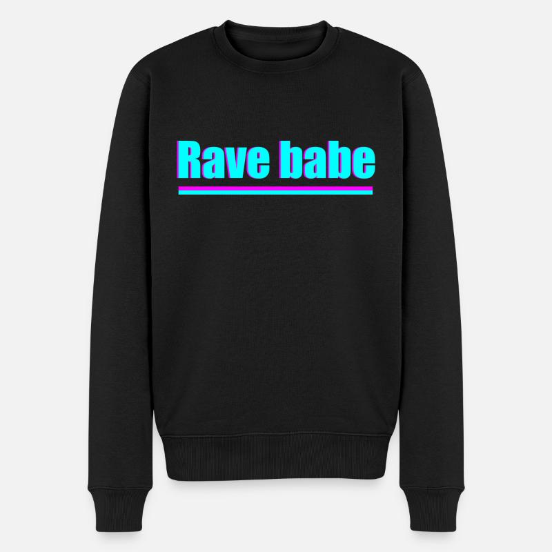 Rave babe - Pull Premium bio Homme - noir