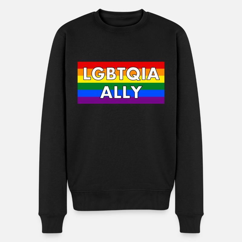 Allié LGBTQIA - Pull Premium bio Homme - noir