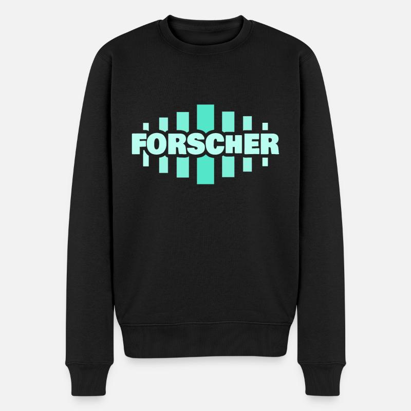 Forscher - Männer Premium Bio Pullover - Schwarz