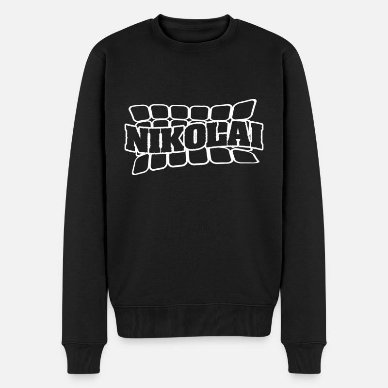 Nikolai comme nom - Pull Premium bio Homme - noir
