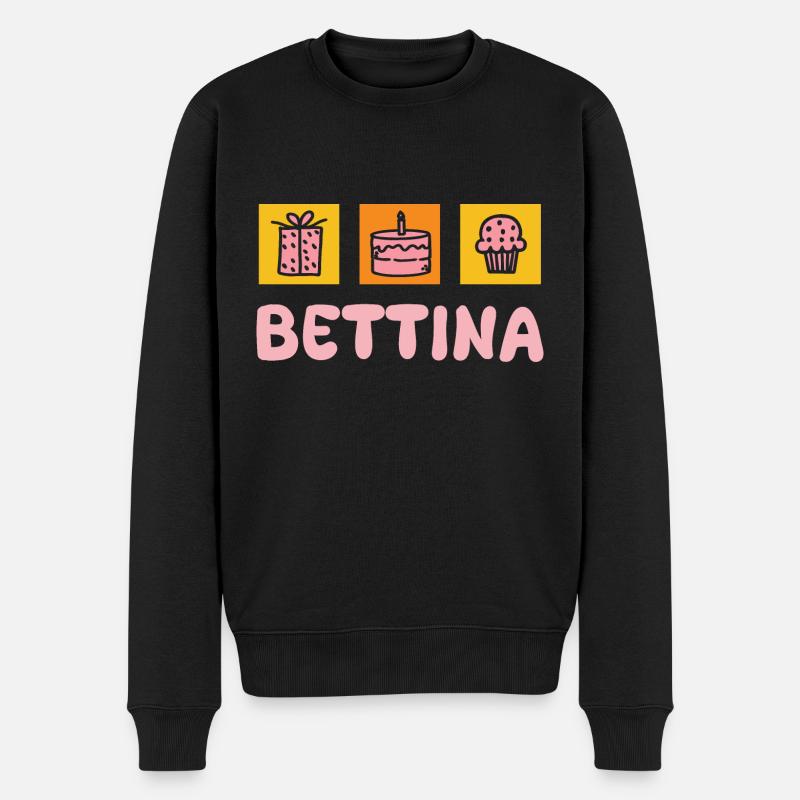 Vorname Bettina - Männer Premium Bio Pullover - Schwarz
