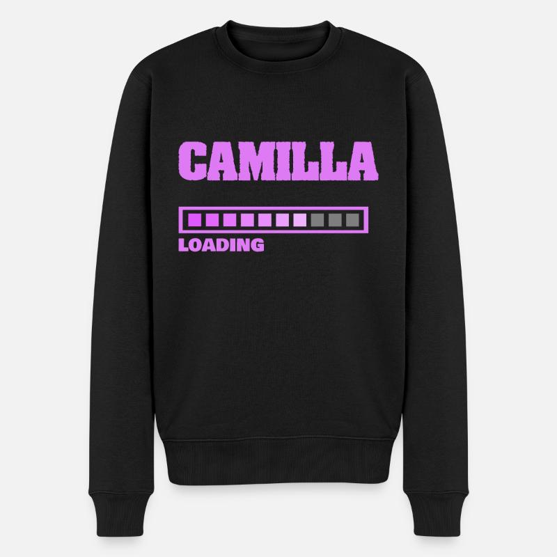 Camilla als Baby - Männer Premium Bio Pullover - Schwarz