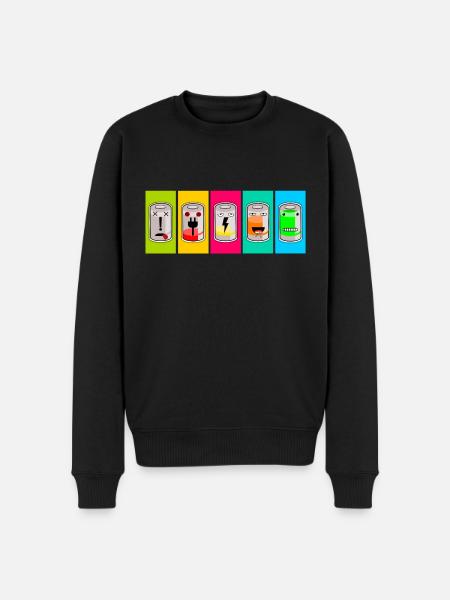 recharging batteries - Men's Premium Organic Jumper - black