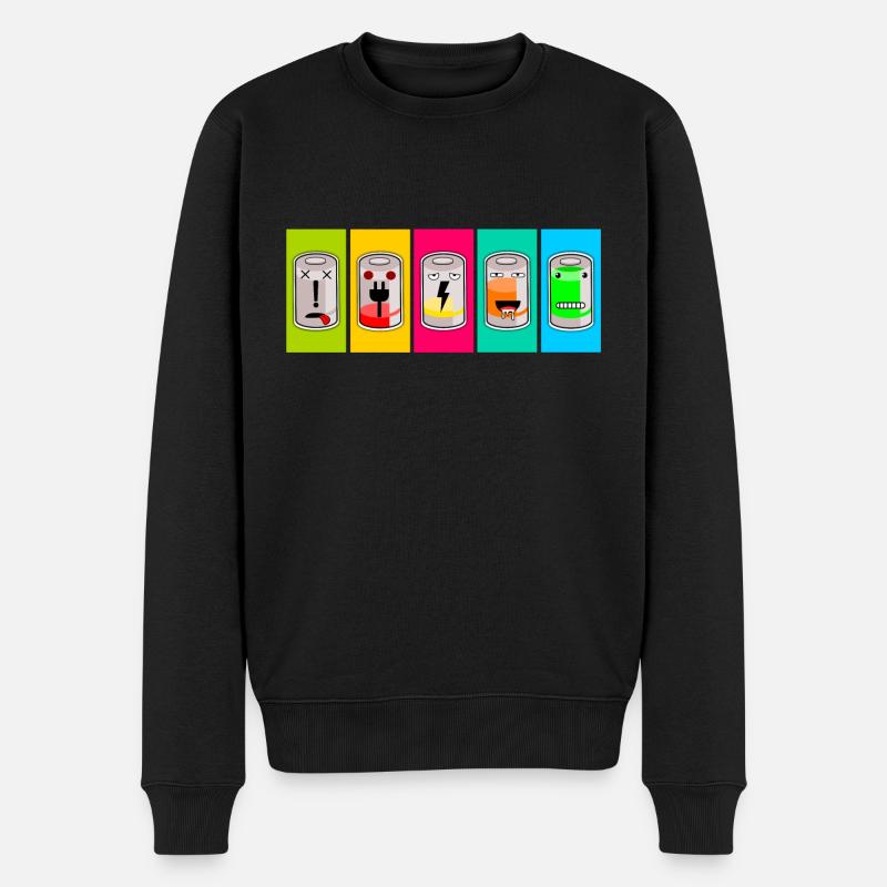 recharger les batteries - Pull Premium bio Homme - noir