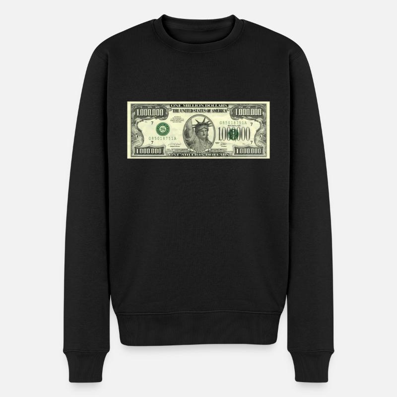 1Million Dollars - Männer Premium Bio Pullover - Schwarz