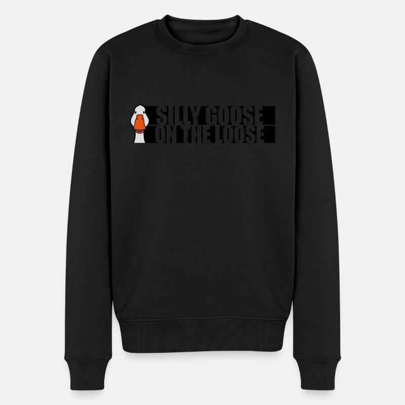 oie en liberté - Pull Premium bio Homme - noir