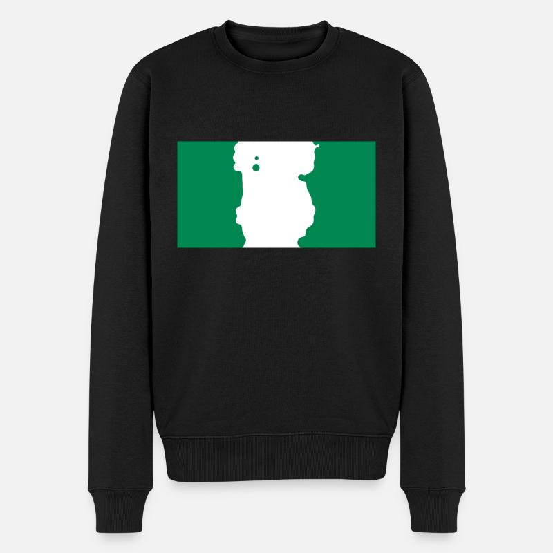 Nigeria - Männer Premium Bio Pullover - Schwarz