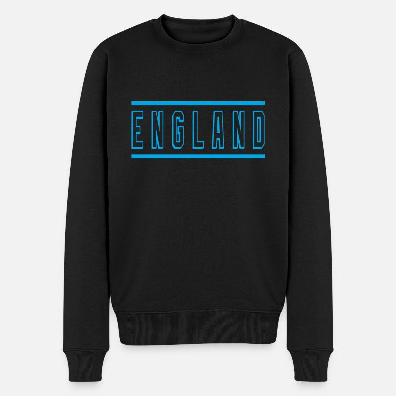 England - Männer Premium Bio Pullover - Schwarz