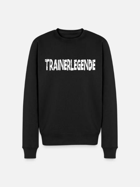 Trainerlegende - Männer Premium Bio Pullover - Schwarz
