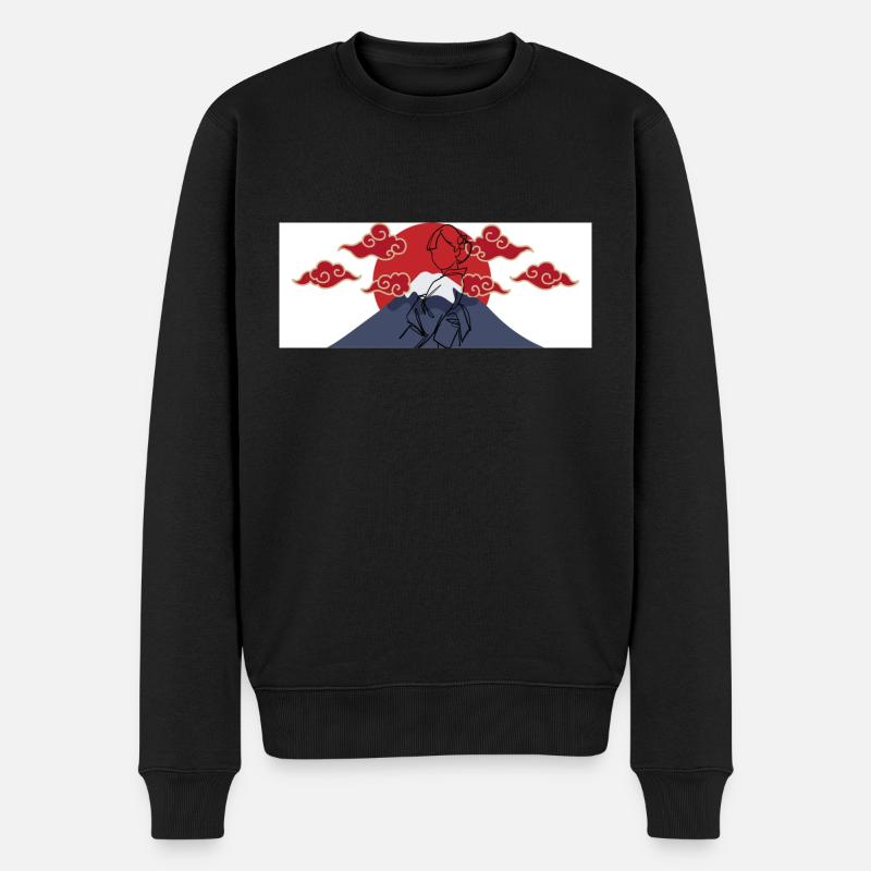 Japan Design Geschenkidee - Männer Premium Bio Pullover - Schwarz
