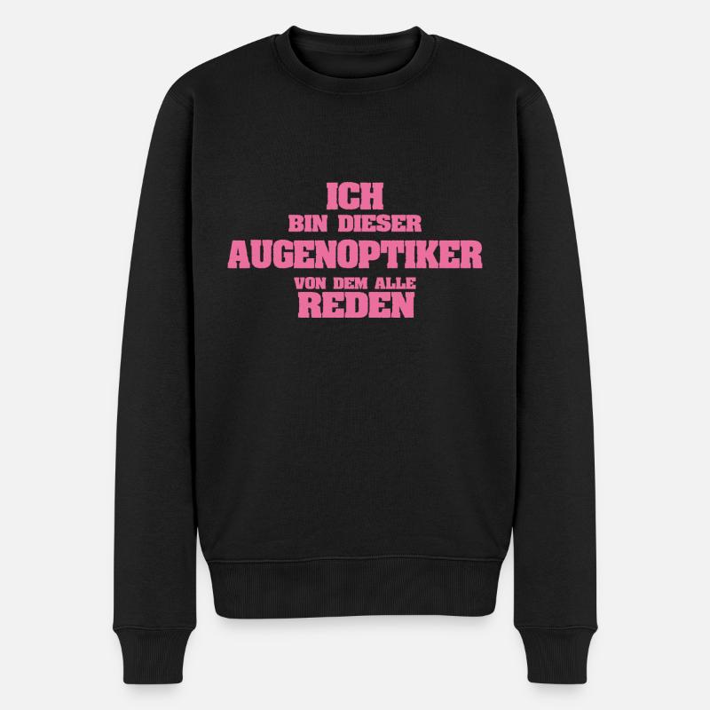 Beruf Augenoptiker - Männer Premium Bio Pullover - Schwarz