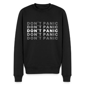 Pas de panique - Pull Premium bio Homme - noir - Devant - Nico (187cm)