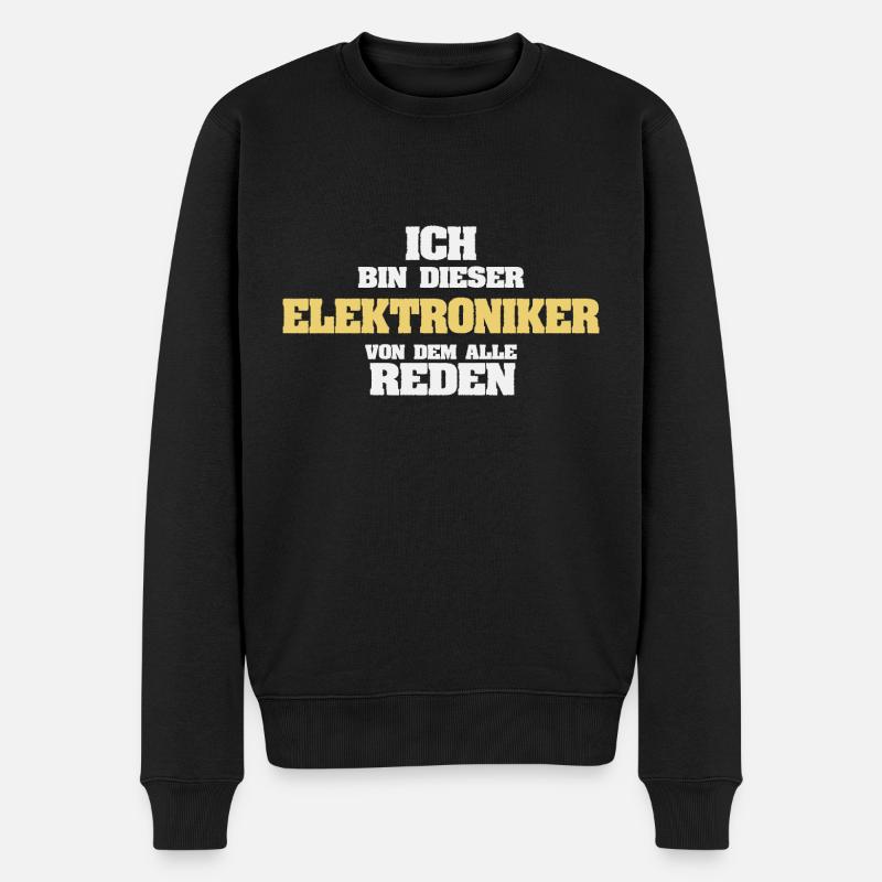 Elektroniker - Männer Premium Bio Pullover - Schwarz