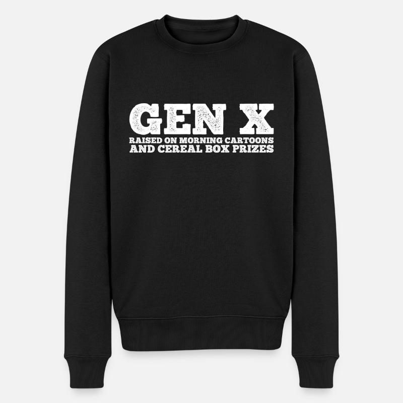 Gen X FAFO Generation X - Männer Premium Bio Pullover - Schwarz