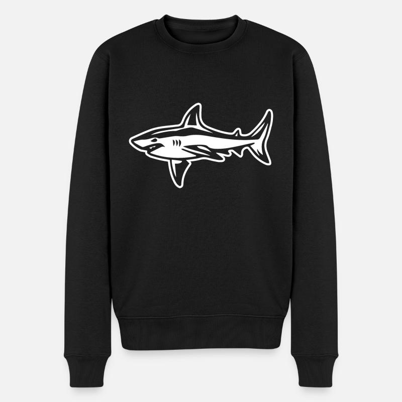 Requin - Pull Premium bio Homme - noir