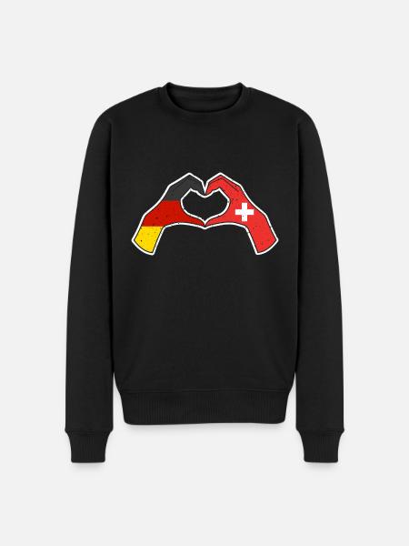 Swiss Germany Switzerland - Men's Premium Organic Jumper - black