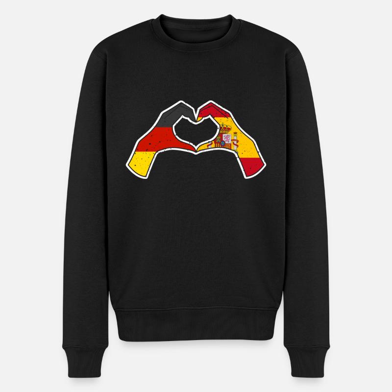 Spanier Deutschland Spanien - Männer Premium Bio Pullover - Schwarz