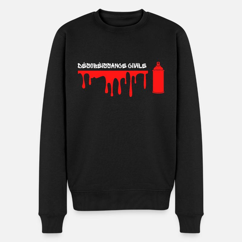 Désoibeissance civile - Pull Premium bio Homme - noir