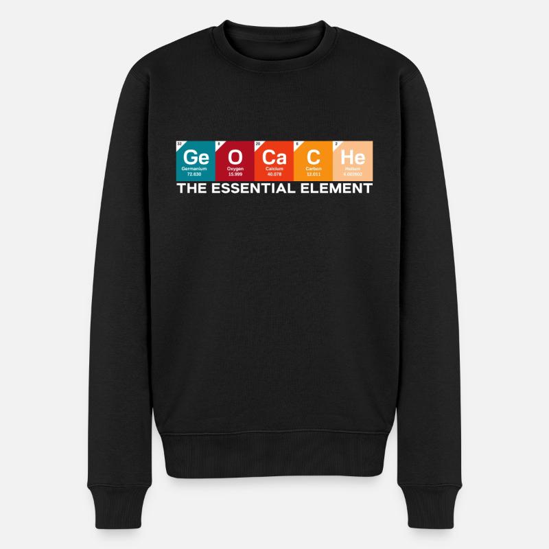Geocacher Schnitzeljagd Geocache Das wesentliche - Männer Premium Bio Pullover - Schwarz