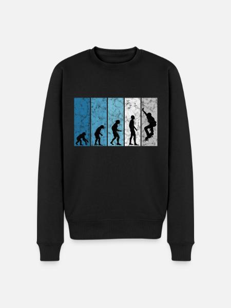 Evolution Skateboarder Skateboard Skater Skate - Men's Premium Organic Jumper - black