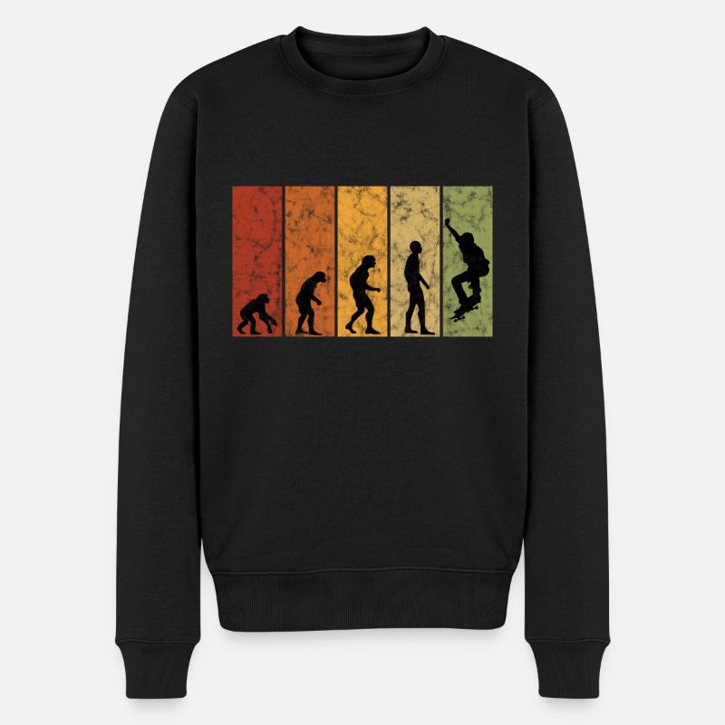 Evolution Skateboarder Skateboard Skater Skate - Pull Premium bio Homme - noir