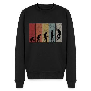 Evolution Skateboarder Skateboard Skater Skate - Männer Premium Bio Pullover - Schwarz - Vorne - Nico (187cm)