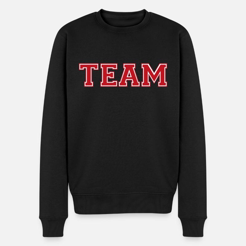 Team - Männer Premium Bio Pullover - Schwarz