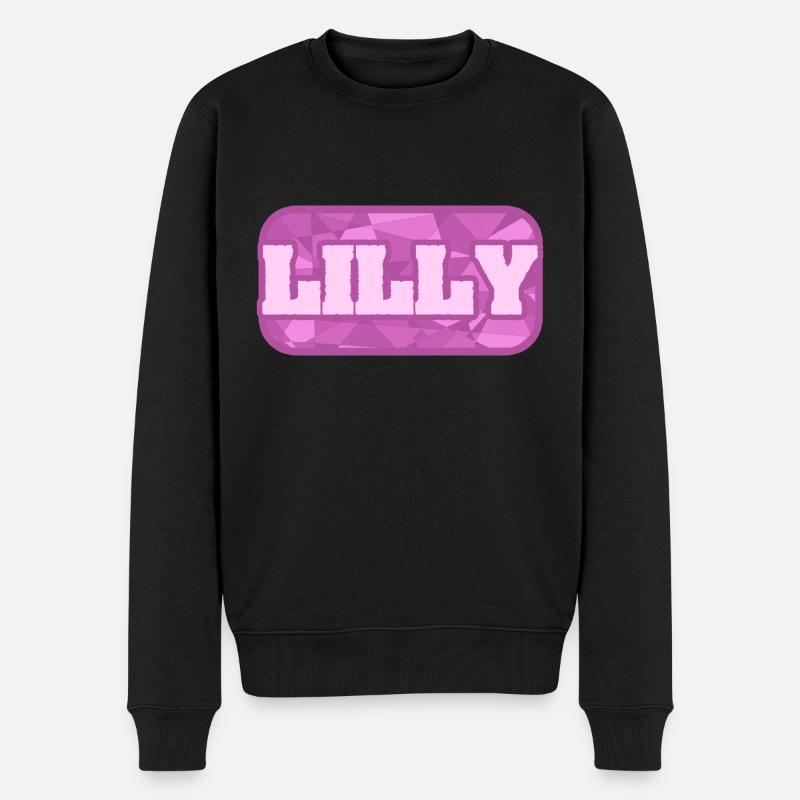 Bio Lilly - Männer Premium Bio Pullover - Schwarz