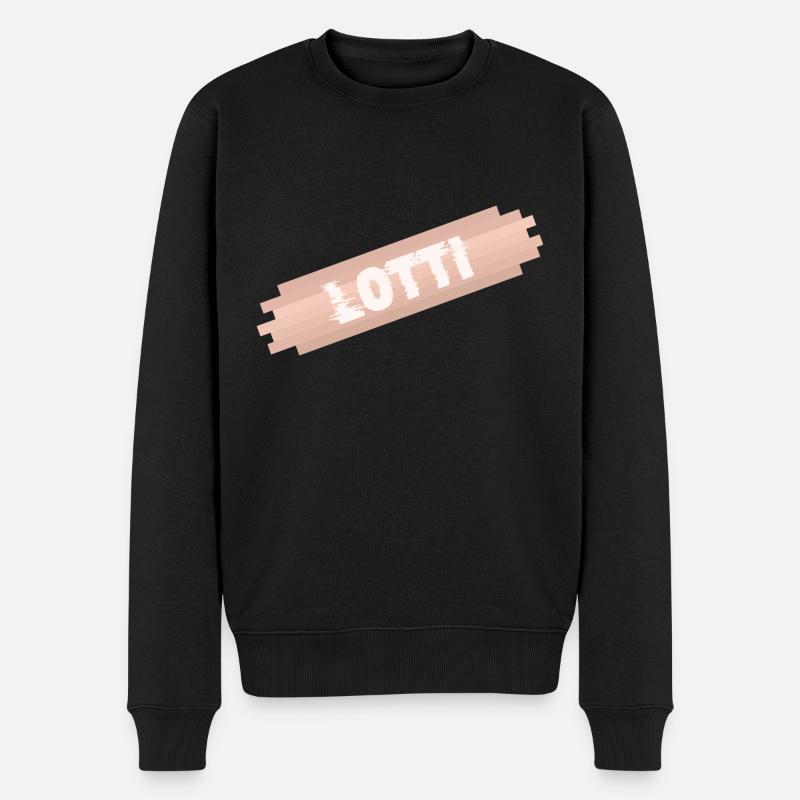 Mutter Lotti - Männer Premium Bio Pullover - Schwarz