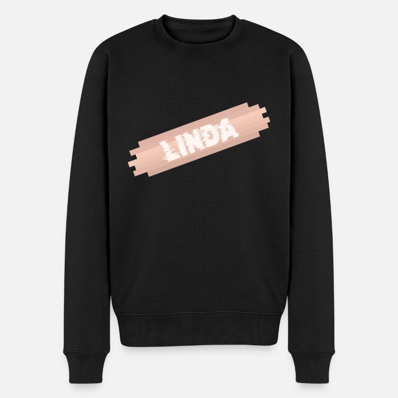 Prénom Linda - Pull Premium bio Homme - noir