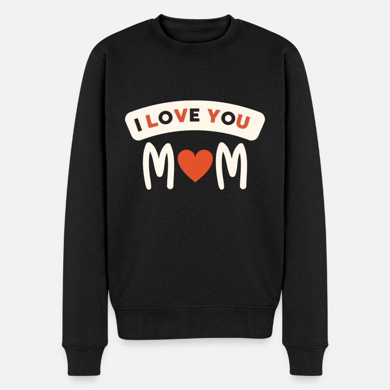 Je t'aime, maman - Pull Premium bio Homme - noir