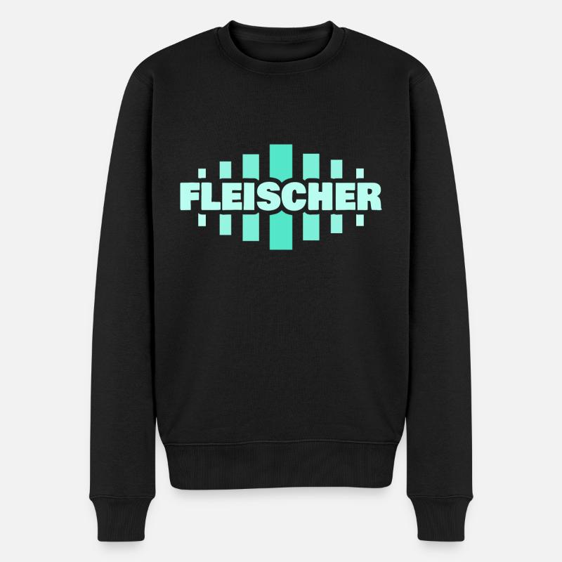 Beruf Fleischer - Männer Premium Bio Pullover - Schwarz