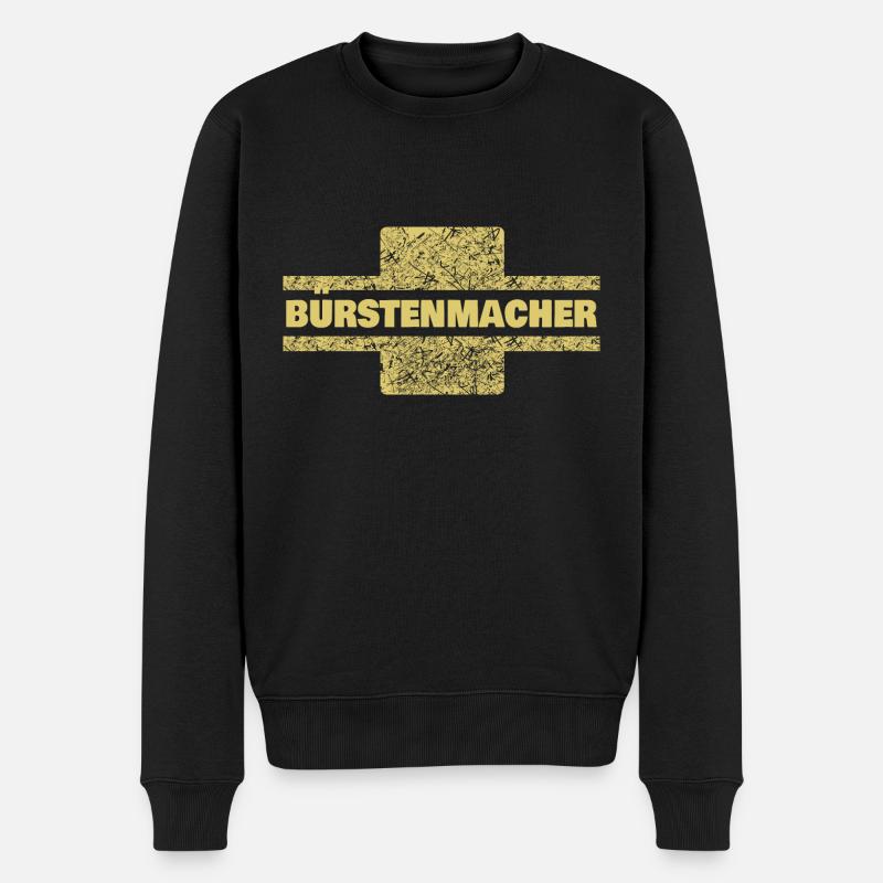 Bürstenmacher als Beruf - Männer Premium Bio Pullover - Schwarz