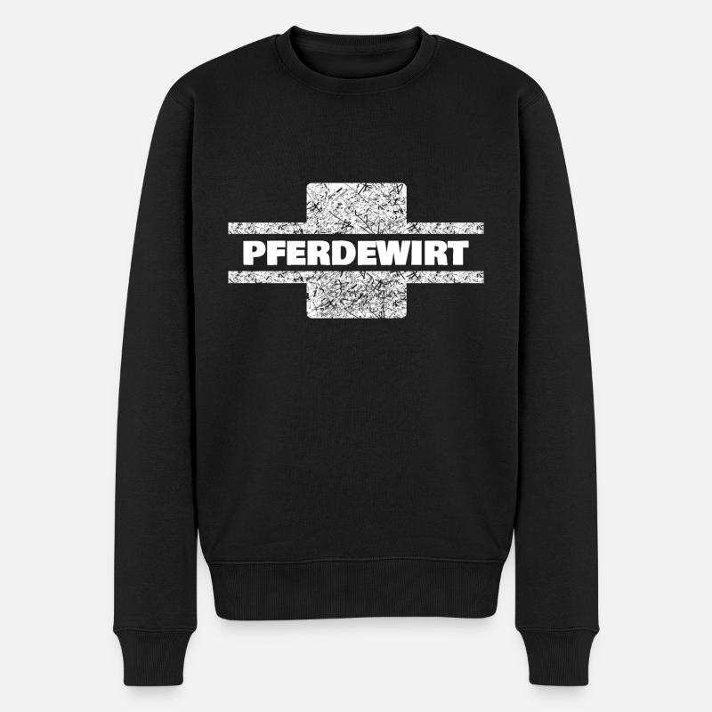 Beruf Pferdewirt - Männer Premium Bio Pullover - Schwarz