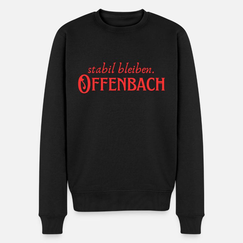Stabil bleiben Offenbach - Männer Premium Bio Pullover - Schwarz