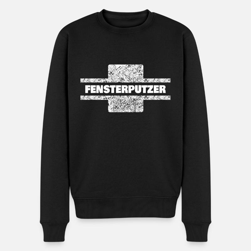 Fensterputzer - Männer Premium Bio Pullover - Schwarz