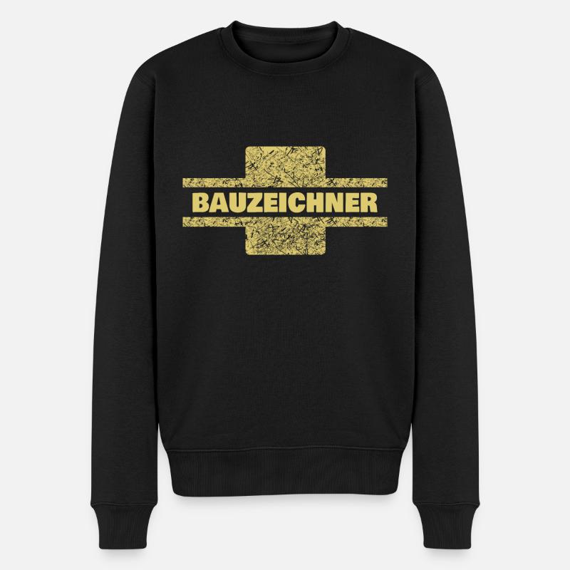 Beruf Bauzeichner - Männer Premium Bio Pullover - Schwarz