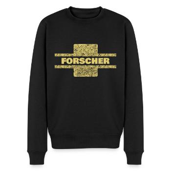 Forscher als Beruf - Männer Premium Bio Pullover - Schwarz - Vorne - Nico (187cm)