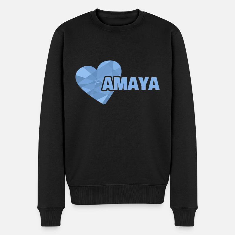 Mama Amaya - Pull Premium bio Homme - noir