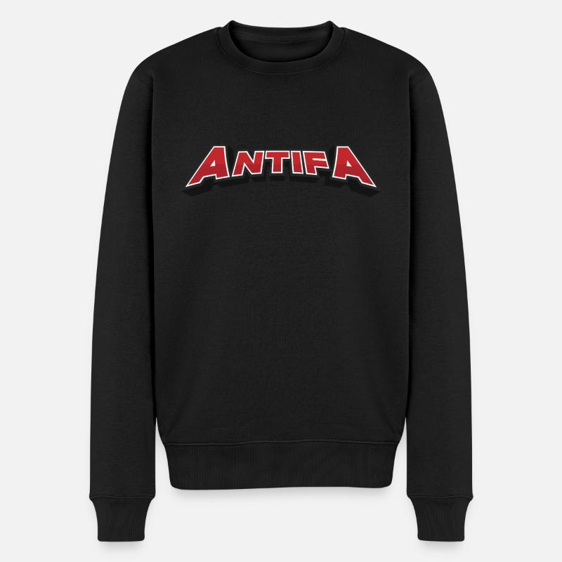 ANTIFA Streetwear - Männer Premium Bio Pullover - Schwarz