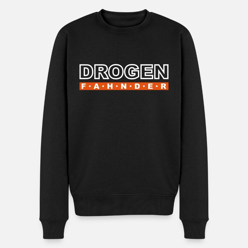 Drogenfahnder - Männer Premium Bio Pullover - Schwarz