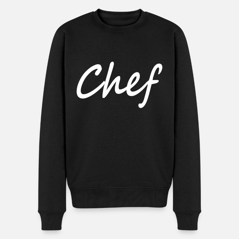 Chef - Männer Premium Bio Pullover - Schwarz